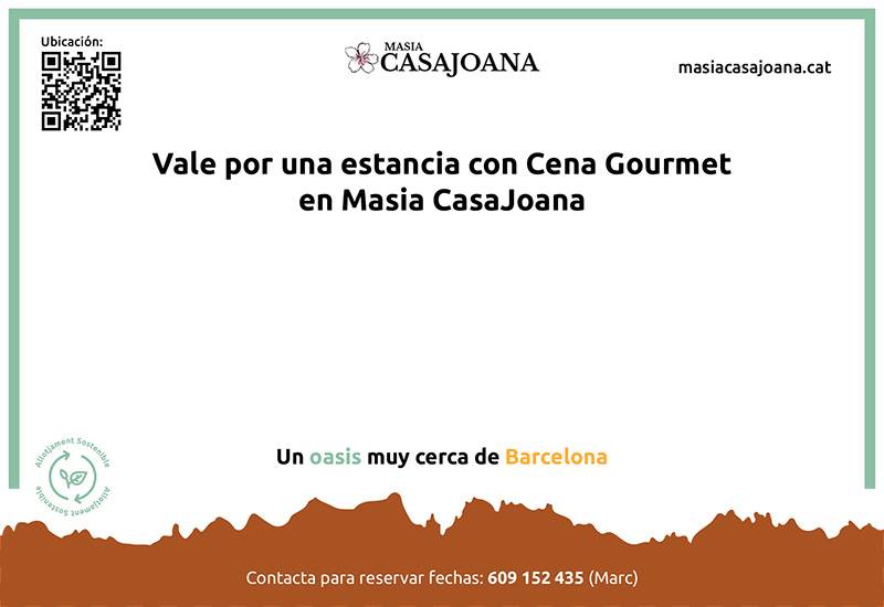 Vale por una estancia con Cena Gourmet en Masia CasaJoan
